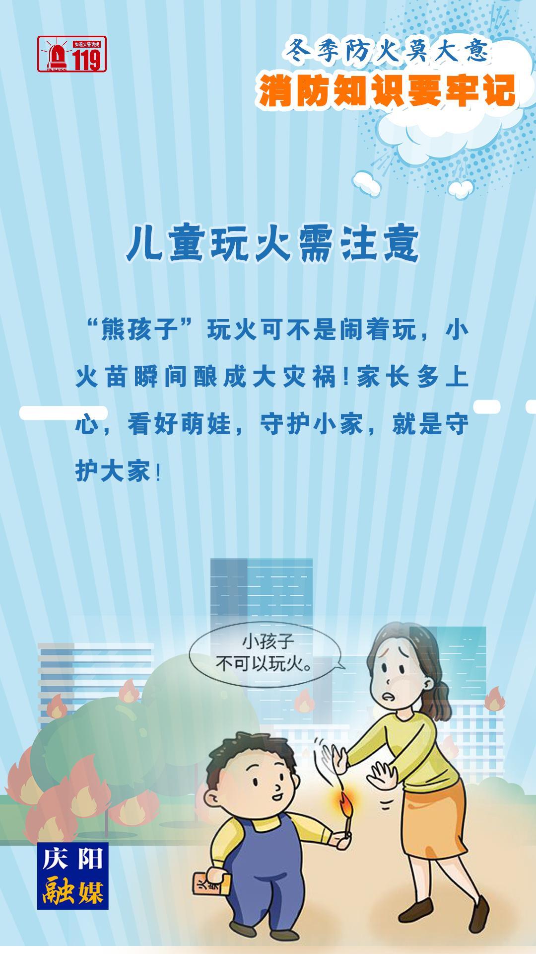 【微海報(bào)】冬季防火莫大意，兒童玩火需注意！
